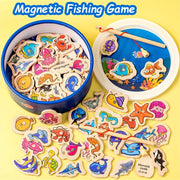 Magnetic Wooden Fishing Game for Kids 18 Months Plus Educational Marine Life Toy
