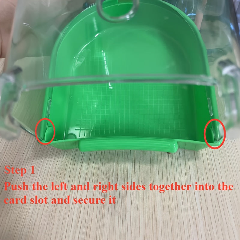 Clear Bird Bath for Parakeets Made from ABS Resin Cage Accessory