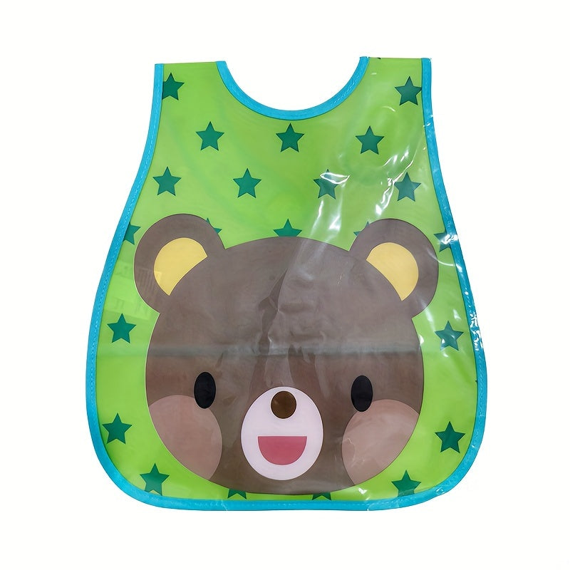 Waterproof Baby Bib for Boys and Girls with Snap Closure and Dirt-Resistant Pockets