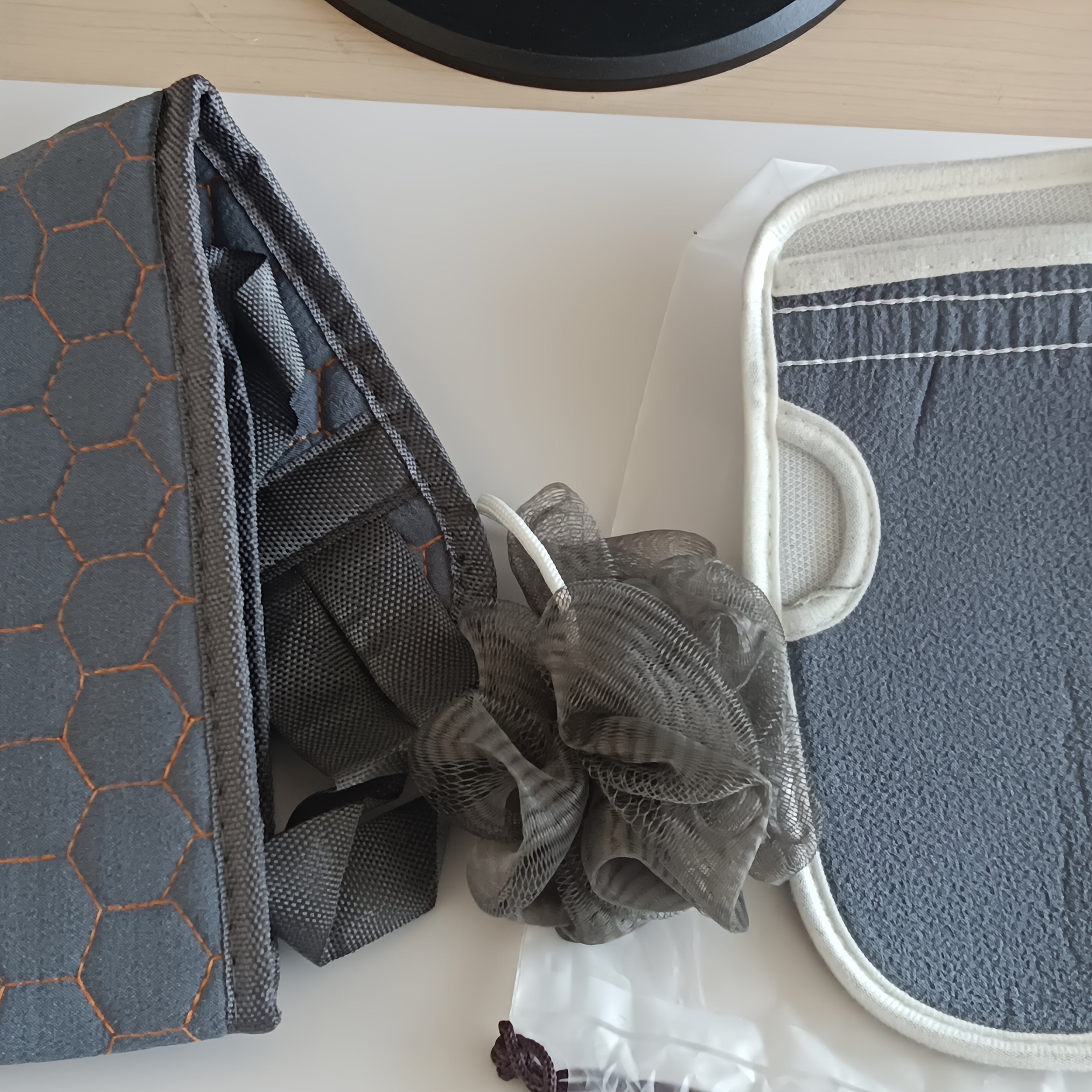 Conjunto de exfoliantes corporales con toalla exfoliante, esponja de lufa y guante de baño para ducha y spa