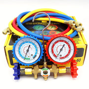 Car AC Dual-Gauge Refrigerant Pressure Tester Set for R22 R134A R404A