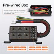 12V Automotive Fuse Box 6 Slots Car Relay Kit for Cars Trucks Boats