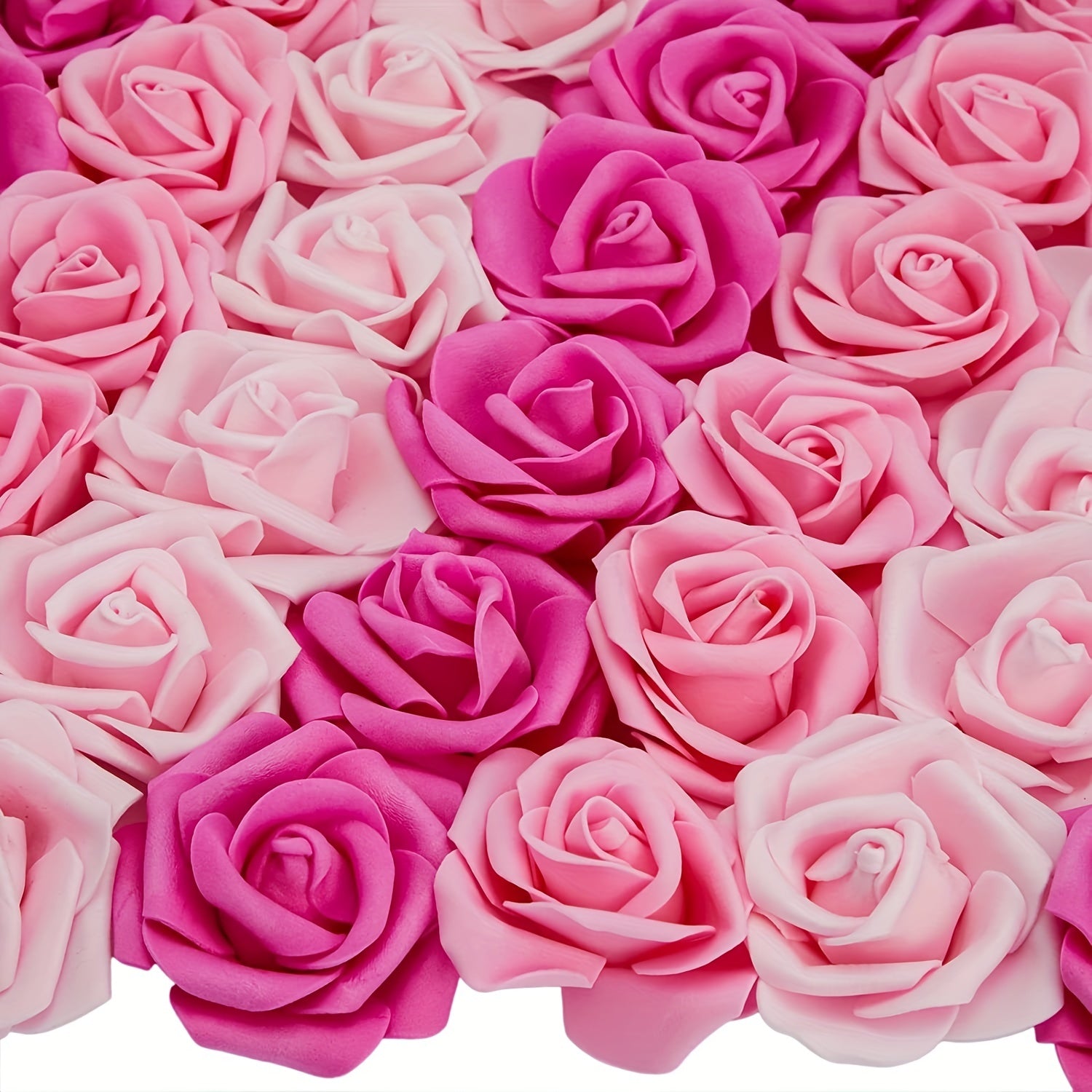50pcs Artificial Rose Flower Heads Light Pink 7cm for Wedding Centerpieces and Home Decor