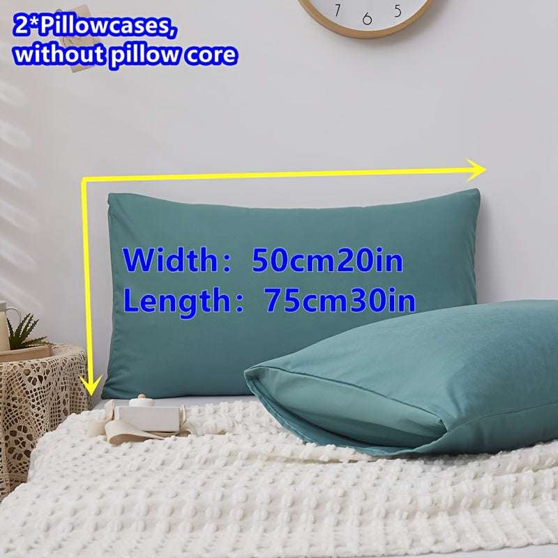 Polyester Pillowcases Set Multi-Color Floral Print 90g Household Use