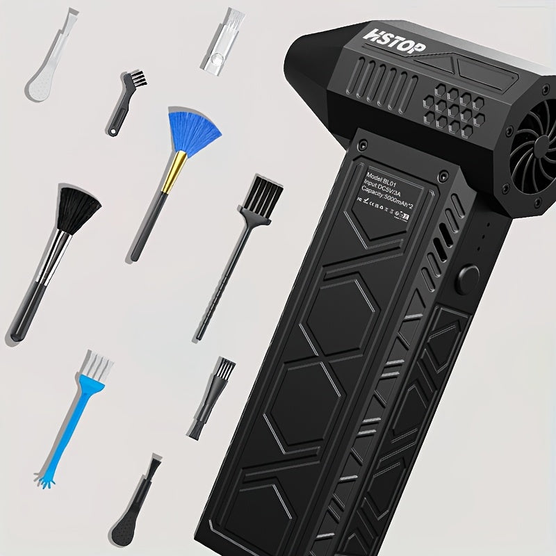 Rechargeable Mini Jet Fan with 10000mAh Battery Portable Compressed Air Duster for Indoor Outdoor Use