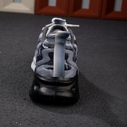 Men's Black and White Gradient Mesh Sneakers with Thick Sole for Height Boost Running Casual Autumn