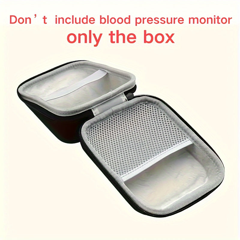 Black Fabric Blood Pressure Monitor Case with Handle Durable Portable Storage Bag