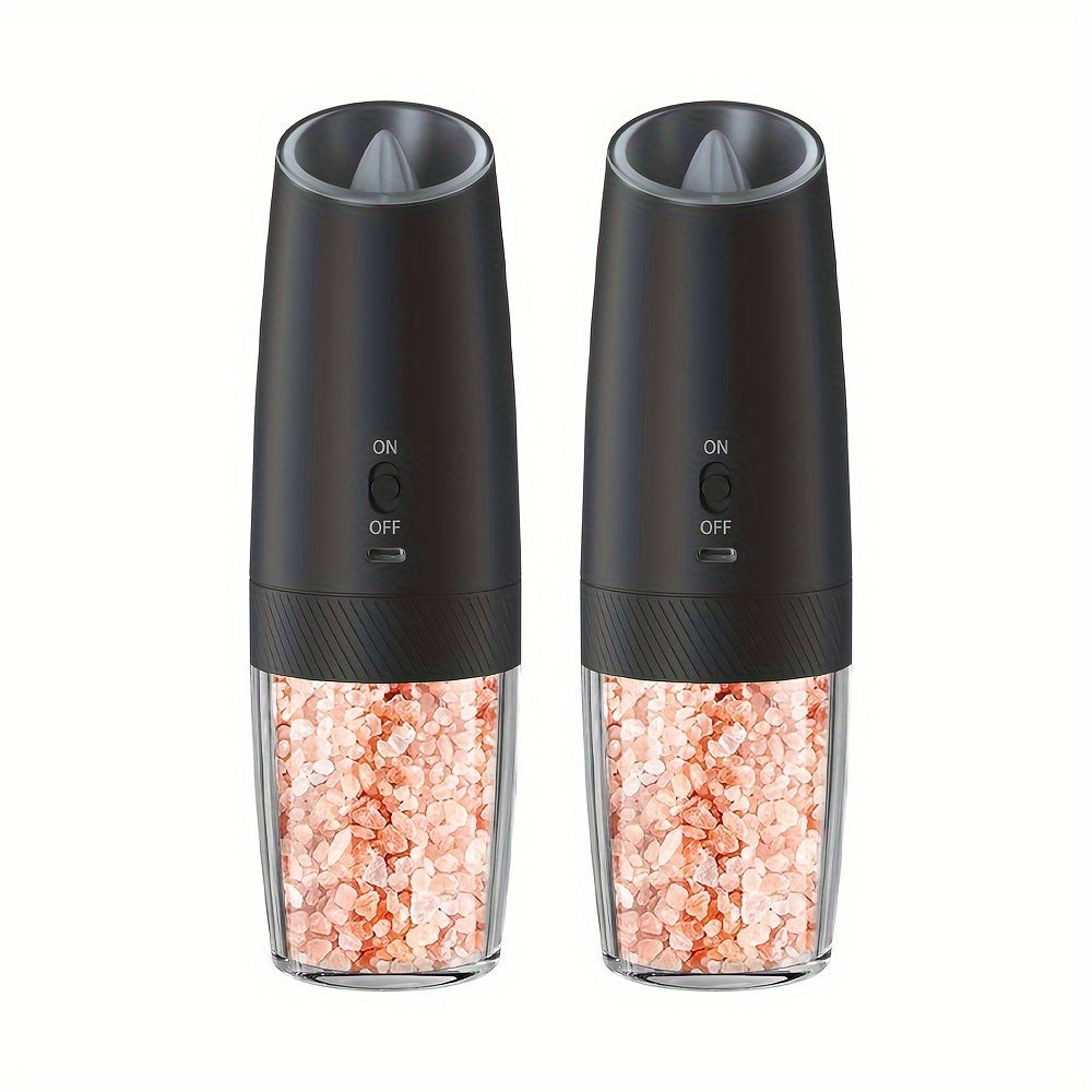 Electric Pepper Grinder with Gravity Sensing LED Light Adjustable Coarseness Rechargeable