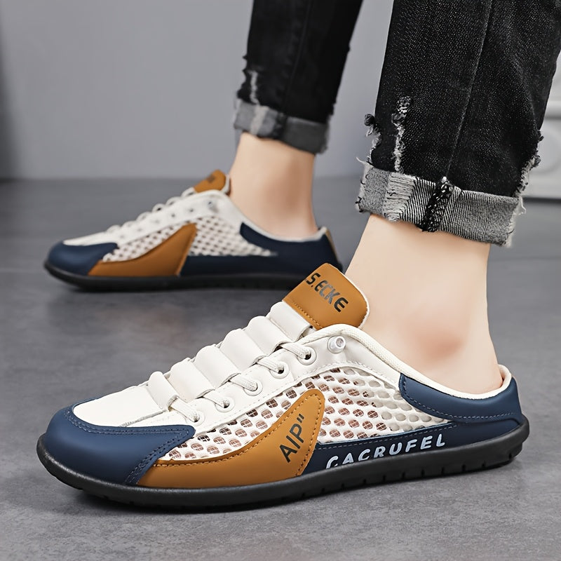 Men's Navy Slip-On Casual Shoes with EVA Insoles Anti-Slip Durable Sole Breathable Fabric