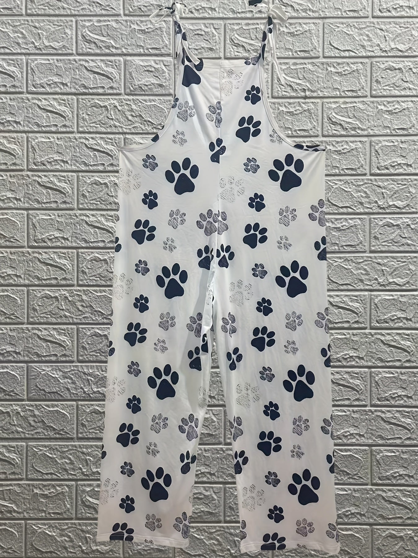 Plus Size Women's Animal Print Jumpsuit Breathable Sleeveless Romper Black White Casual