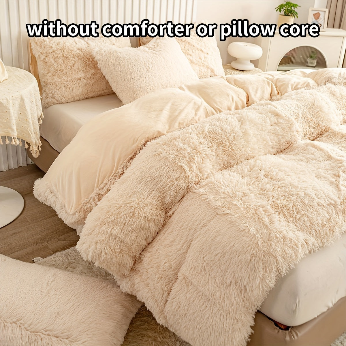 Set of 3 Pink Polyester Bedding Pieces for All Seasons Bedroom Decor