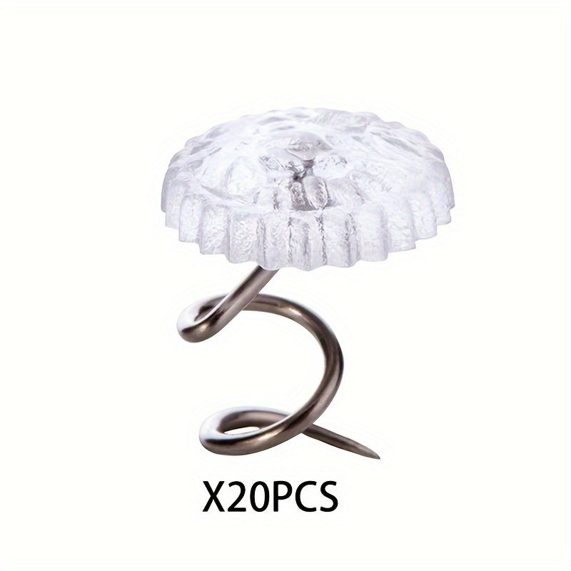 20 ta to'plam yotoq qopqog'i ignalari, chiziqli tacks, choyshablar, mebel qoplamalari, yostiqchalarga mos, shaffof, yopishmaydigan