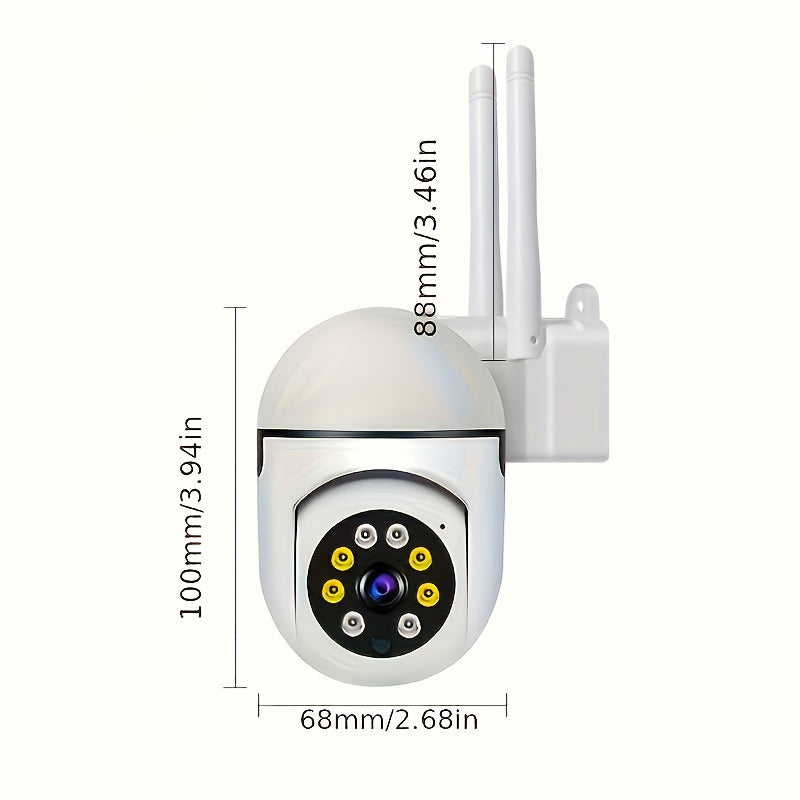 Wireless 360° Home Security Camera with Night Vision and E27 Lamp Compatibility