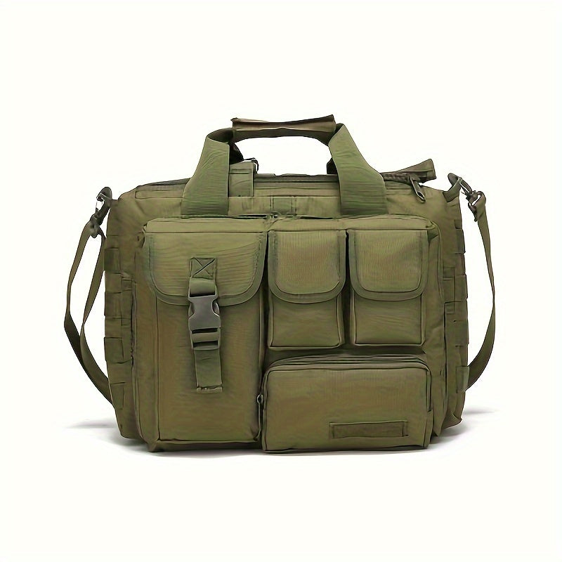 Camo Water-Resistant Backpack with Laptop Compartment and Adjustable Strap