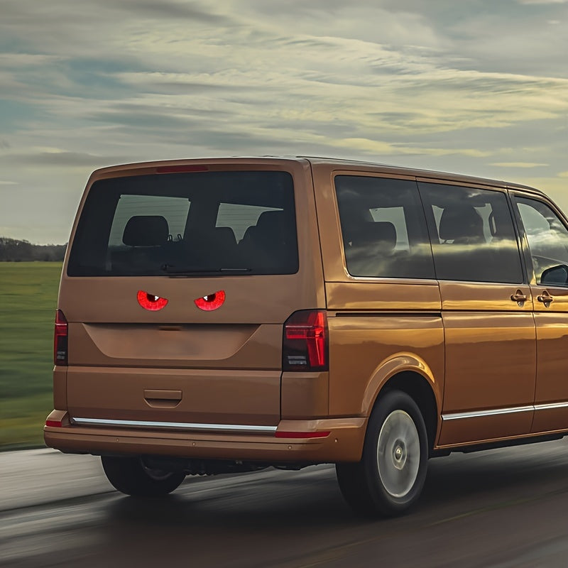 2pcs LED Car Lights USB Powered No Wiring Flex Display Red Yellow