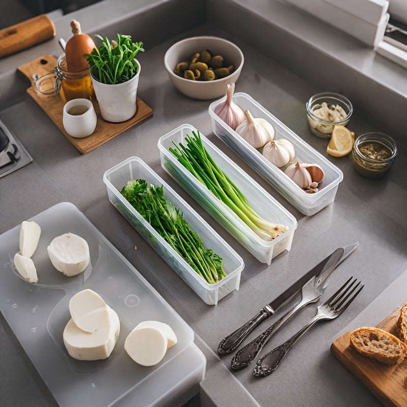 3/9 dona Koriander va piyoz saqlash qutisi, muzlatgich uchun oziq-ovqat darajali sabzavot konteyneri