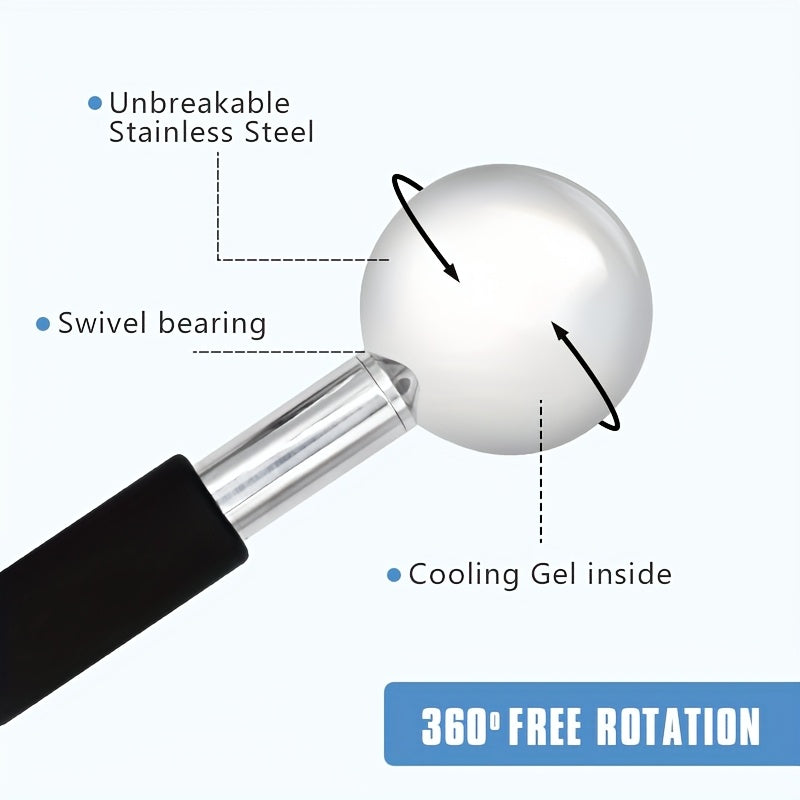 Stainless Steel Face and Eye Massager Non-Electric Cold Compress Tool Rejuvenation Gift for Women