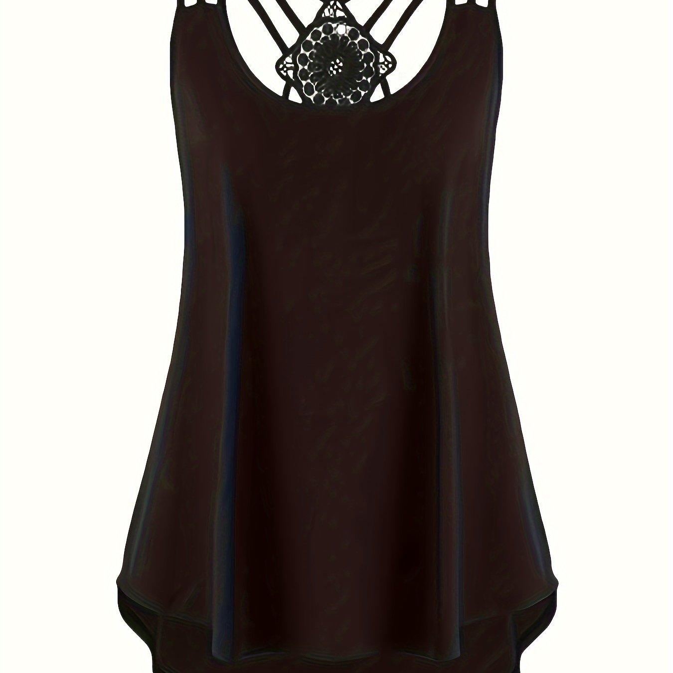 Women's Large Size Lace Suspender Waistcoat Backless Adjustable Straps Casual Chic