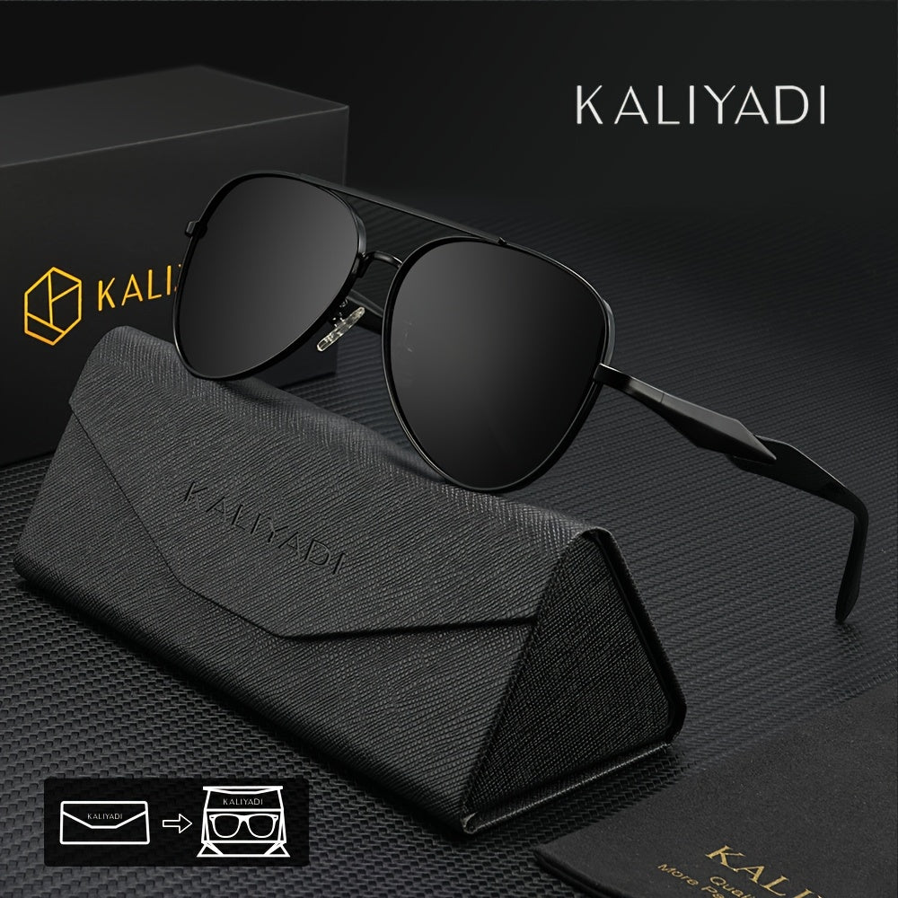 Men's Classic Fashion Glasses Polarized Metal Frames for Driving Fishing Outdoor Activities Wide