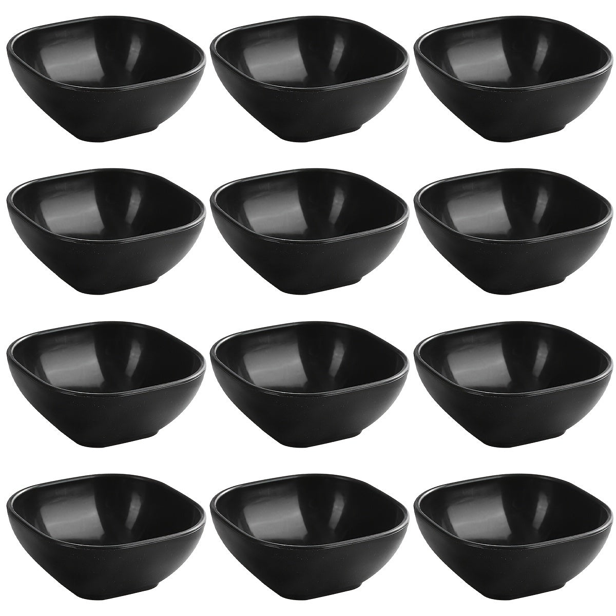 8 to 12 Square Ceramic Sauce Bowls for Korean, Chinese, Middle Eastern Cuisine