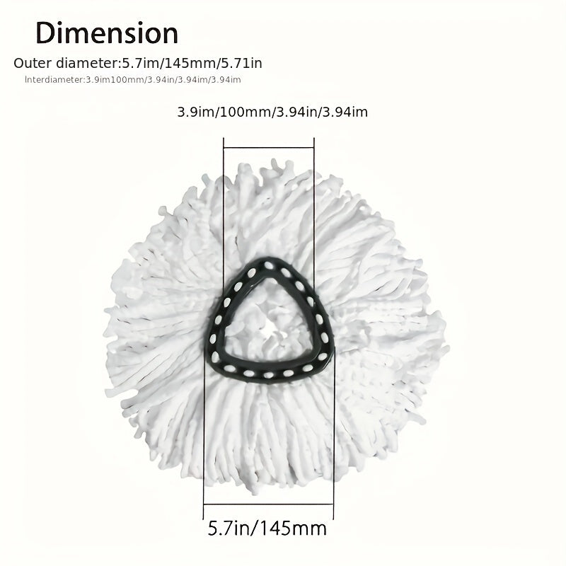 Ikkita ultrafin mikrofiber aylanuvchi mop boshini to'ldirish - Nam yoki quruq tozalash uchun mos, yuvilishi mumkin va ko'p maqsadli - Mikrofiber Da Mop bilan chang olish va chuqur tozalash uchun ideal