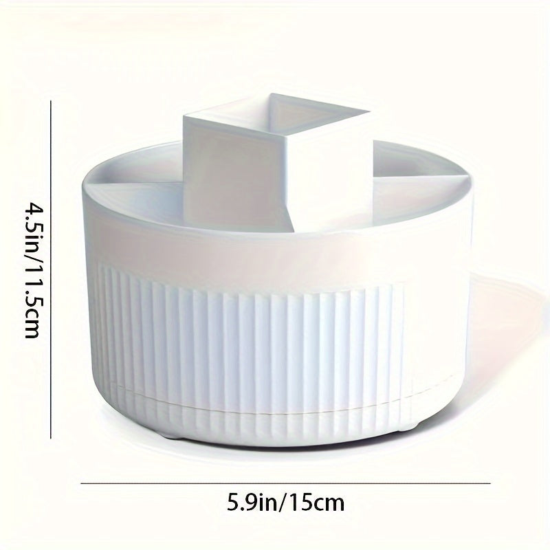 360 Degree Rotating Makeup Organizer High-Gloss ABS Plastic Vanity Storage