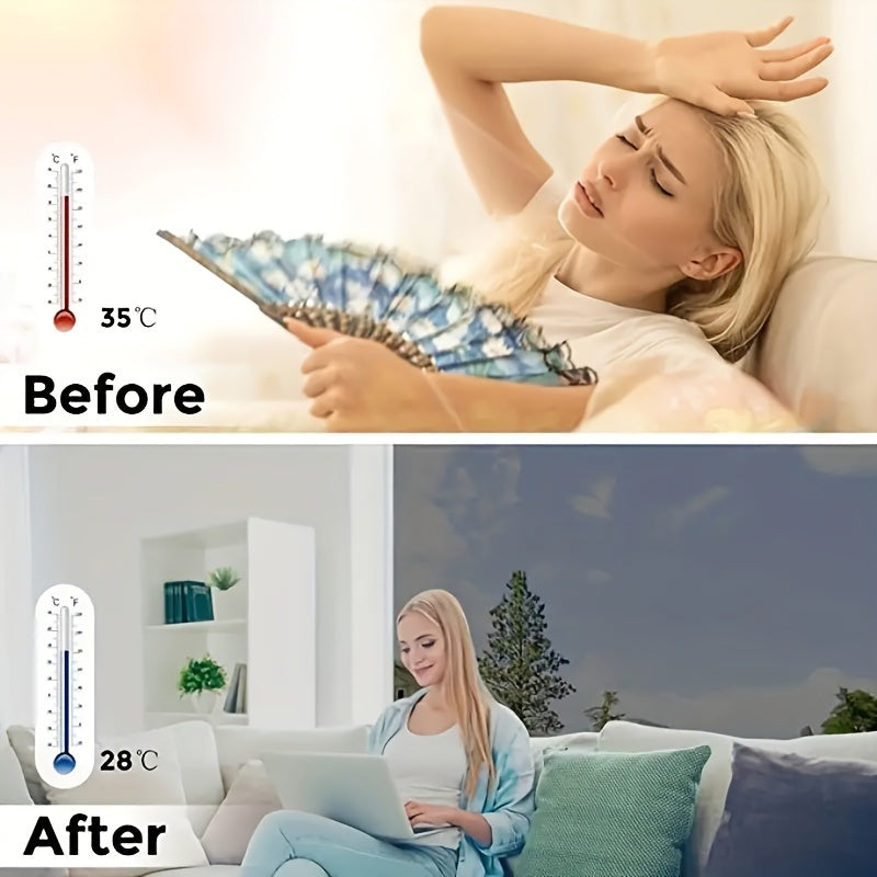 Película de ventana con perspectiva de un solo sentido, aislamiento térmico, antiestática y oscurecedora para vidrio y balcón