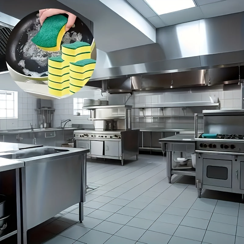 12/24 Pack Kitchen Cleaning Sponges with Dual-Sided Scrub Pads