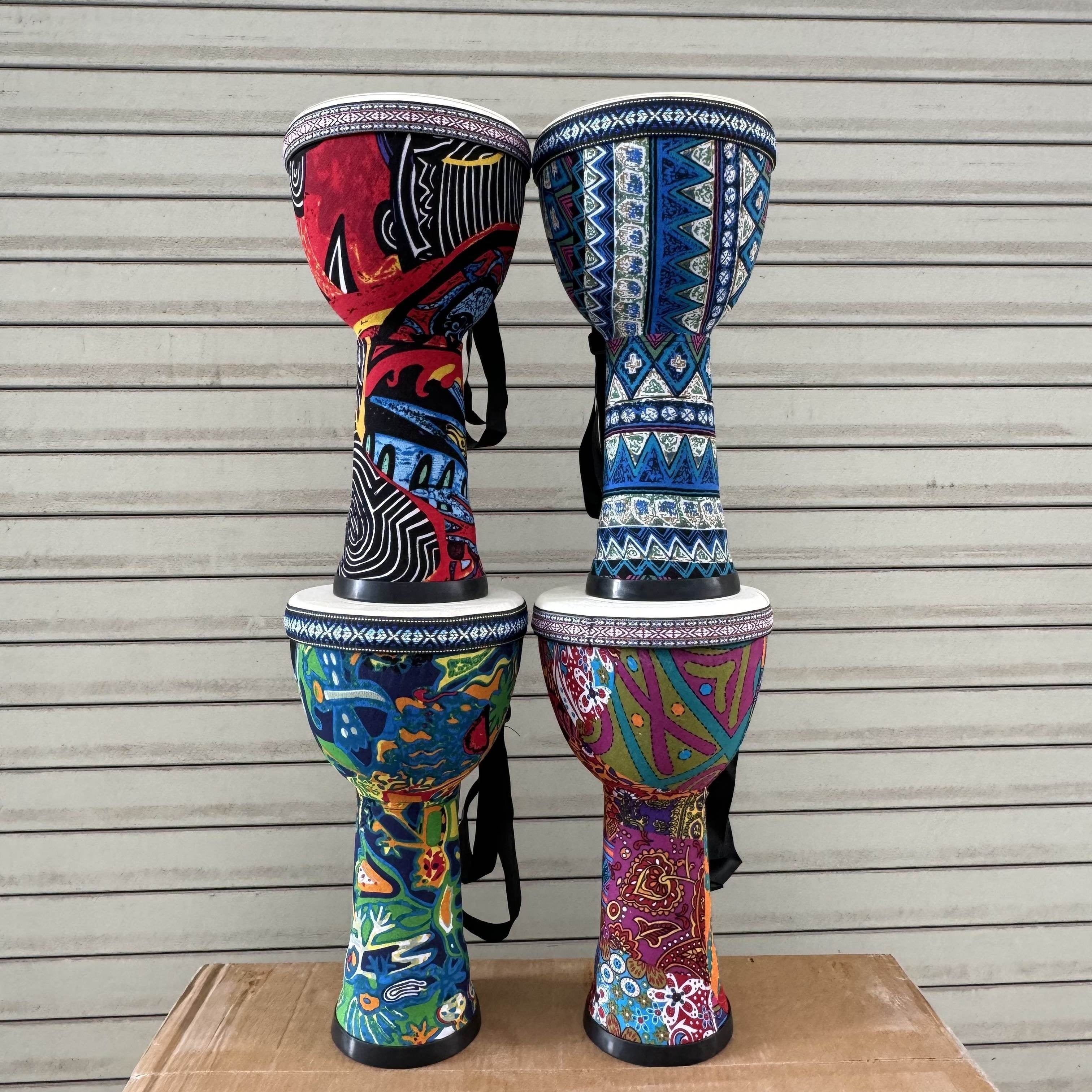 8-дюймовый африканский ручной барабан из ПВХ, многоцветный, перкуссионный инструмент