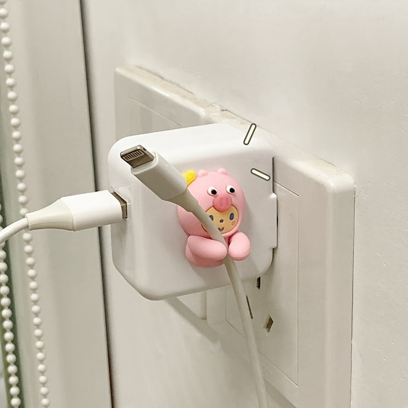 Plastic Cable Organizer Hooks for Earphones Chargers Keys Home Office Storage Set of Two