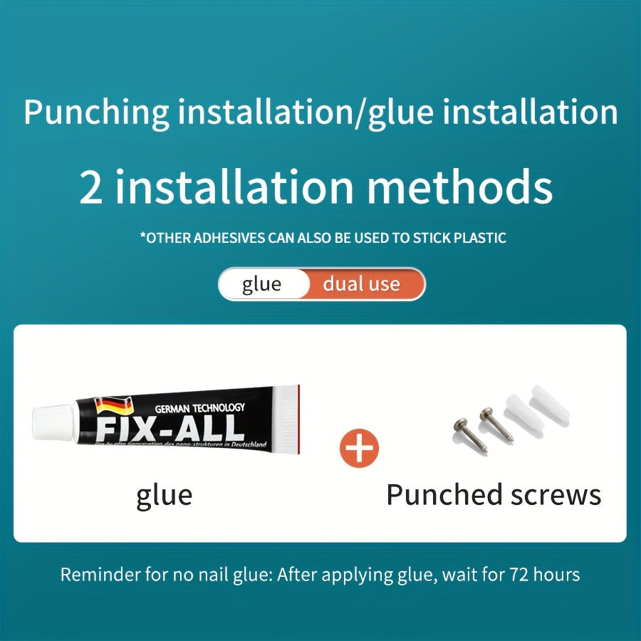 Wall-Mounted Soap Dispenser for Bathroom and Kitchen Storage, Plastic, Modern Design