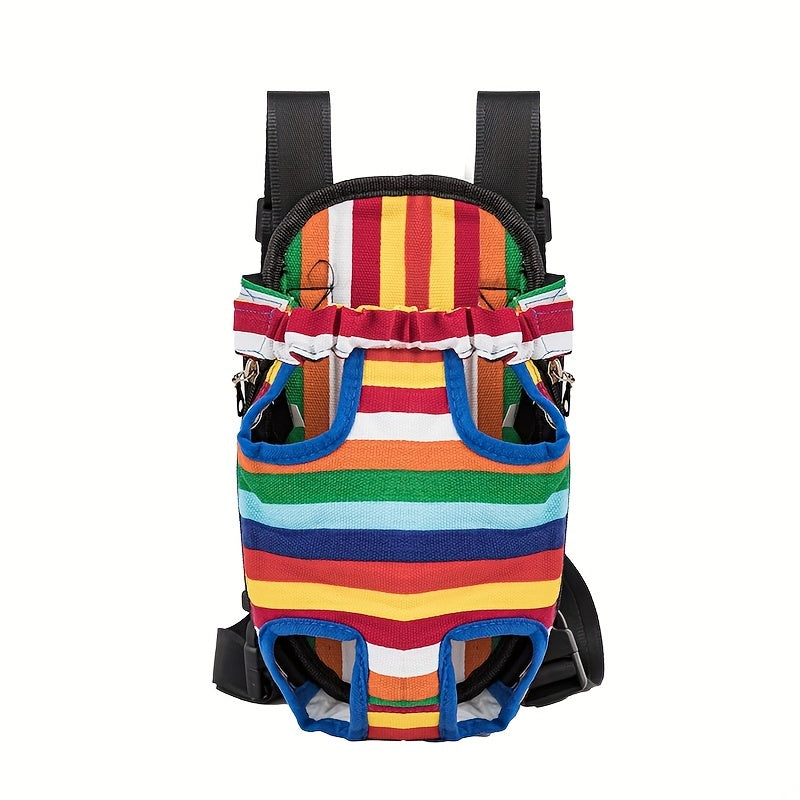 Adjustable Pet Carrier Backpack for Small to Medium Dogs and Cats Polyester with Shoulder Pad