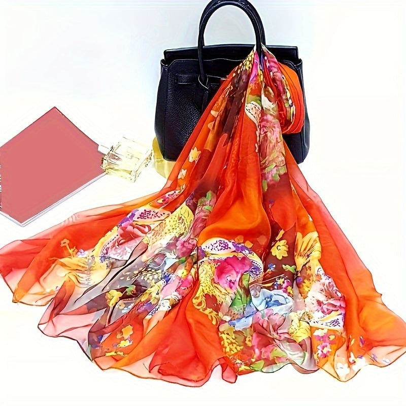 Women's Bohemian Style Large Breathable Multicolor Shawl for Beach and Summer Travel