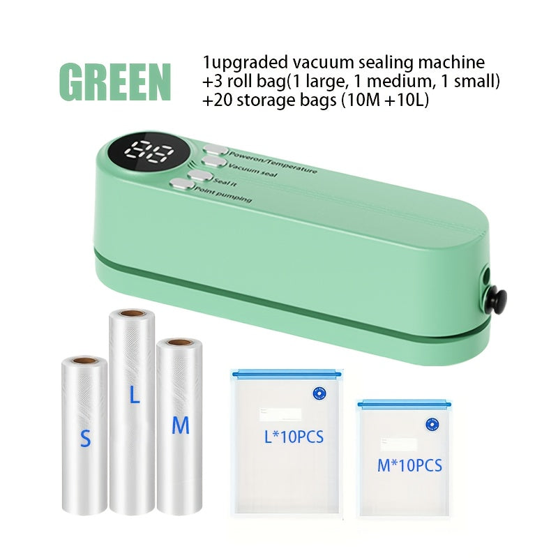 1200mAh USB bilan qayta to'ldiriladigan portativ oziq-ovqat yopish qurilmasi, avtomatik yengil yopish tizimi, uy oshxonasida, ofisda, ochiq havoda oziq-ovqatni yangi saqlash uchun