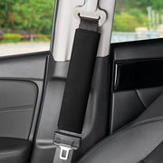 Car Seat Belt Shoulder Pads Soft Comfort Covers Black 2 Pieces
