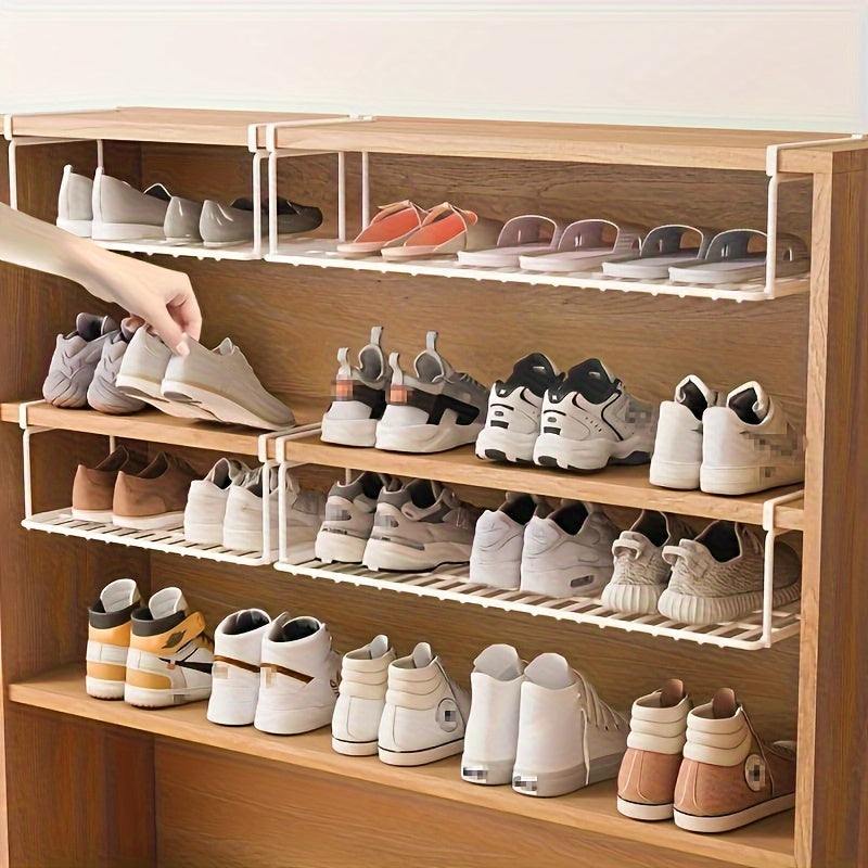 Metal Foldable Shoe Organizer Rack Space-Saving Closet Bedroom Dorm Storage