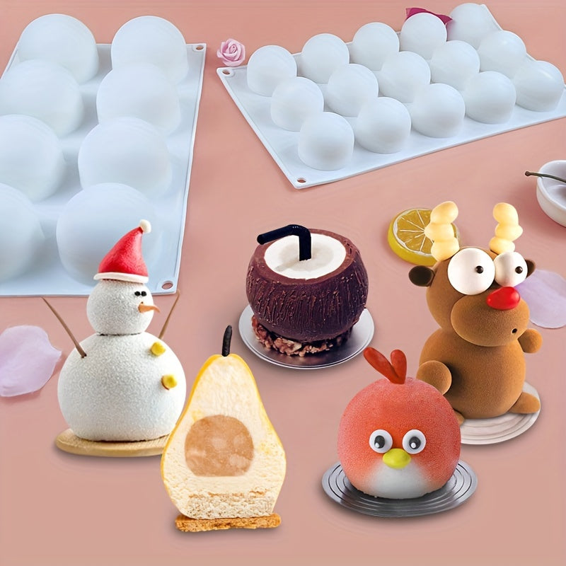 Silicone Mold for Round Ball Shape Cake Decorating Tools Spiral Baking Mold