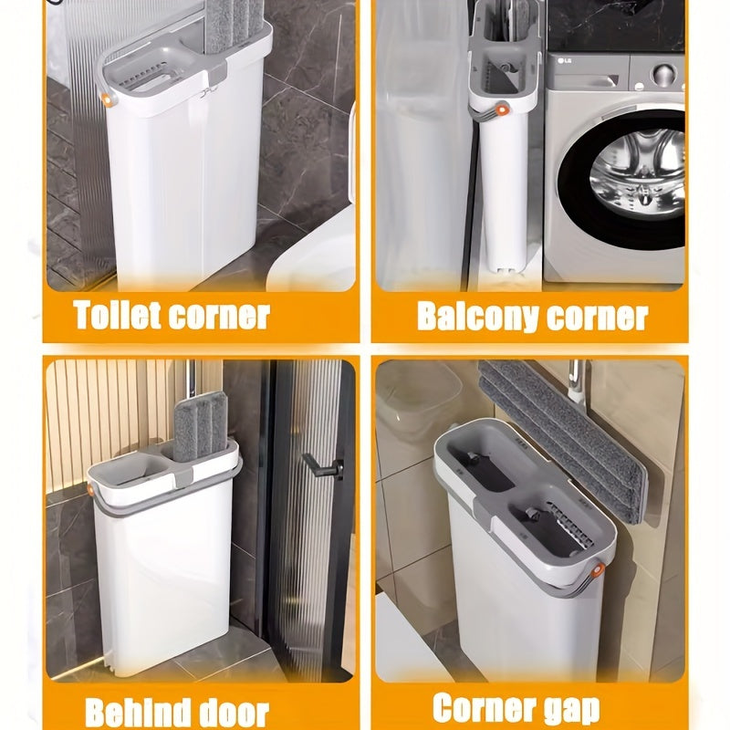 Комплект для уборки и мытья полов «Все в одном» с ведром: не требует электричества, идеально подходит для чистки полов.