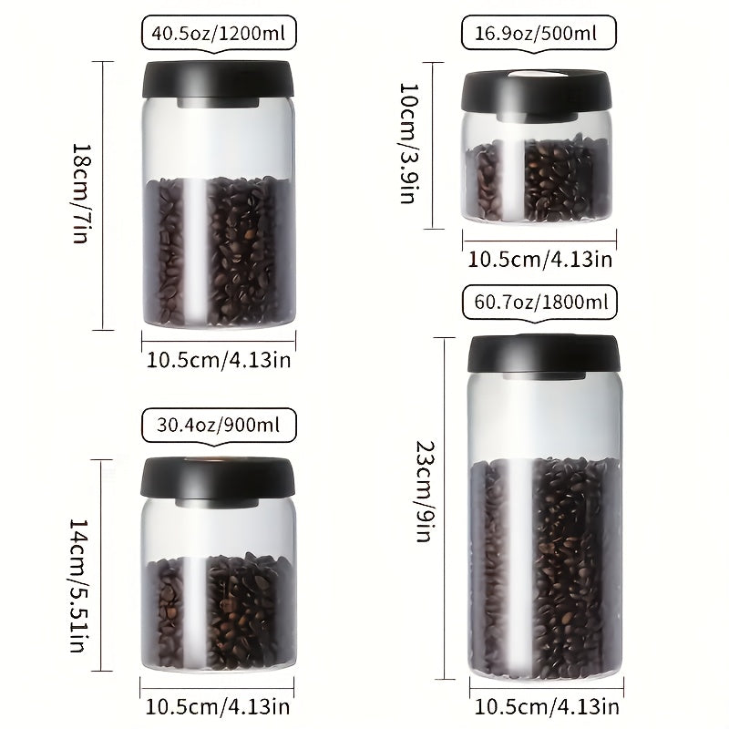 Vacuum Glass Storage Container—Borosilicate Acid Glass, Moisture-Proof, Microwave Safe