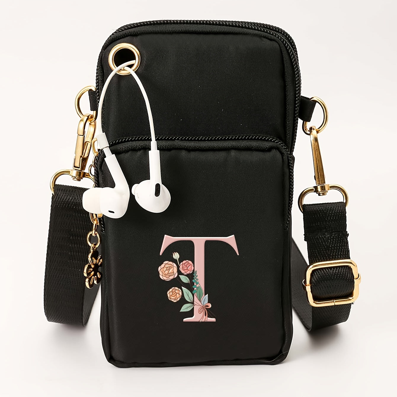 Ayollar uchun kichik yelka sumkasi, gul naqshli, kundalik ko‘p funksiyali crossbody sumka, kichik qo‘l sumkasi