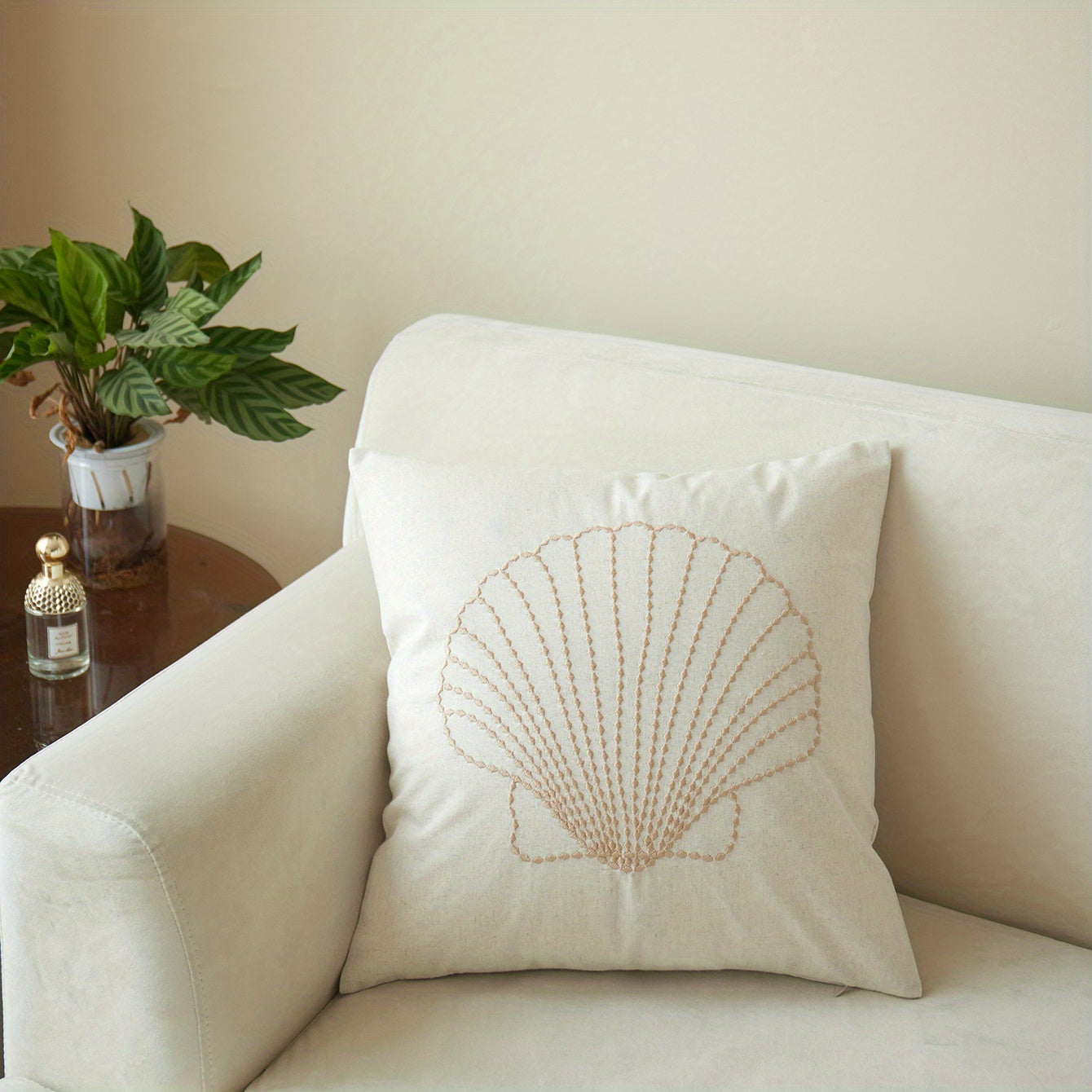 Наволочка для декоративной подушки с вышивкой морского животного 17,72 дюйма, односторонняя, для гостиной и спальни