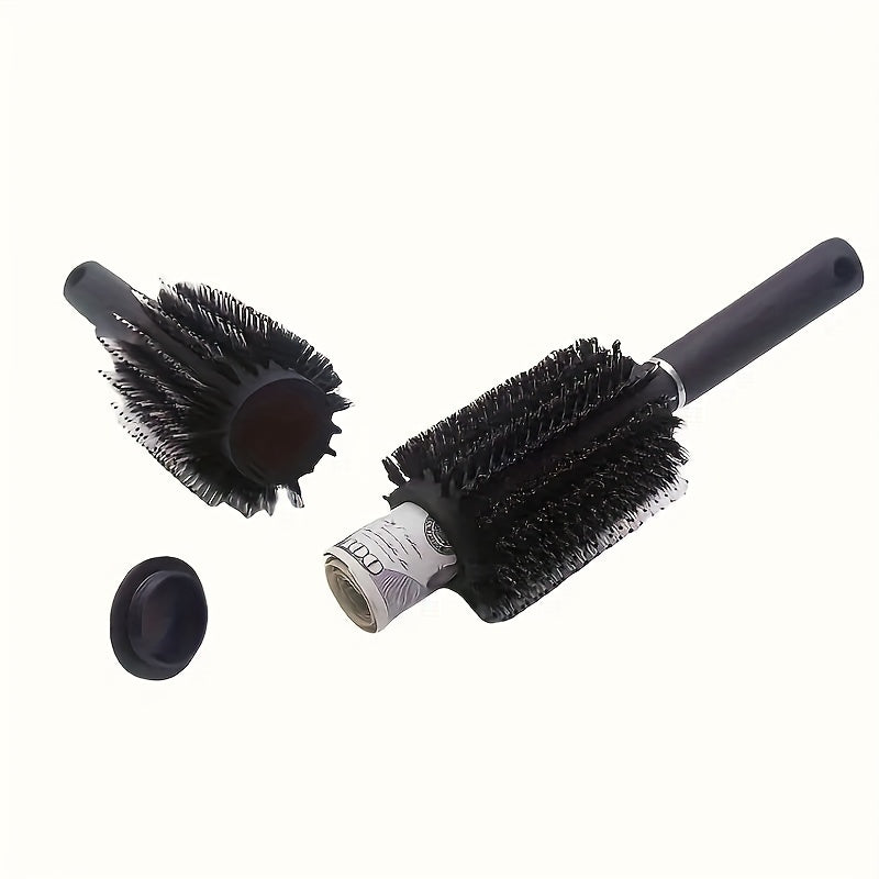 Hidden Hair Brush Storage Container with Safe Disguise Compartment for Travel and Home