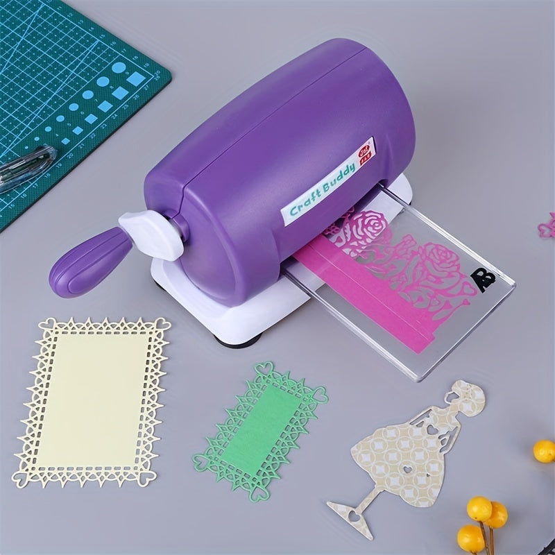 Máquina de troquelado y embossing para álbumes de recortes con 5 colores y almohadillas de acrílico A B