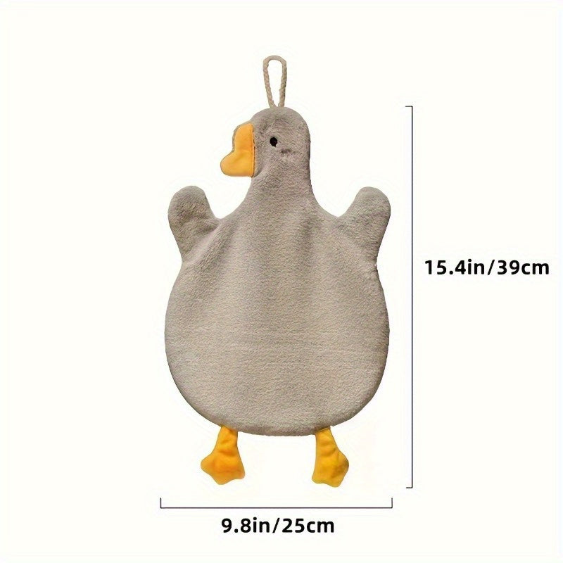 Cartoon Duck Hand Towel Kitchen Dish Towel Absorbent Quick-Dry Durable Stylish