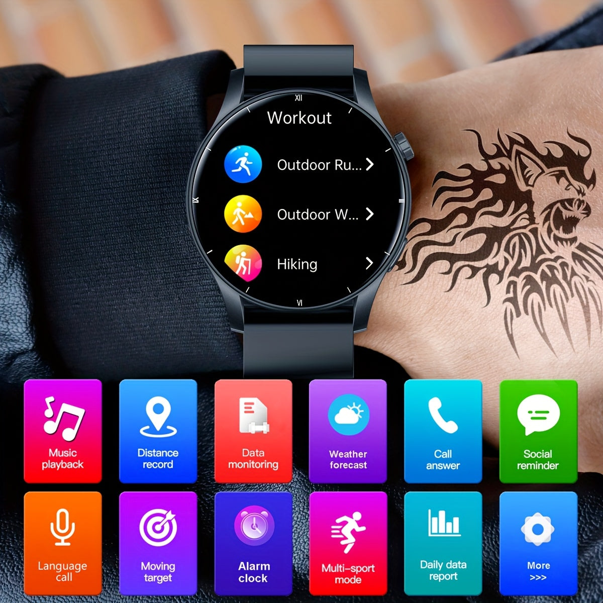 Reloj inteligente con función de llamadas, podómetro, contador de calorías compatible con Android iPhone, pantalla TFT inalámbrica 5.3