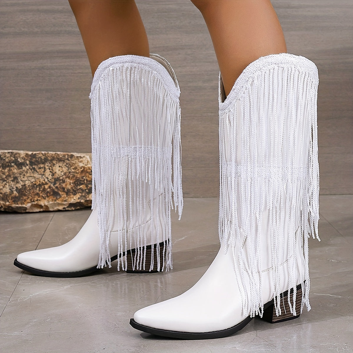 Women's Mid-Calf PU Boots Fall Winter Comfortable Versatile