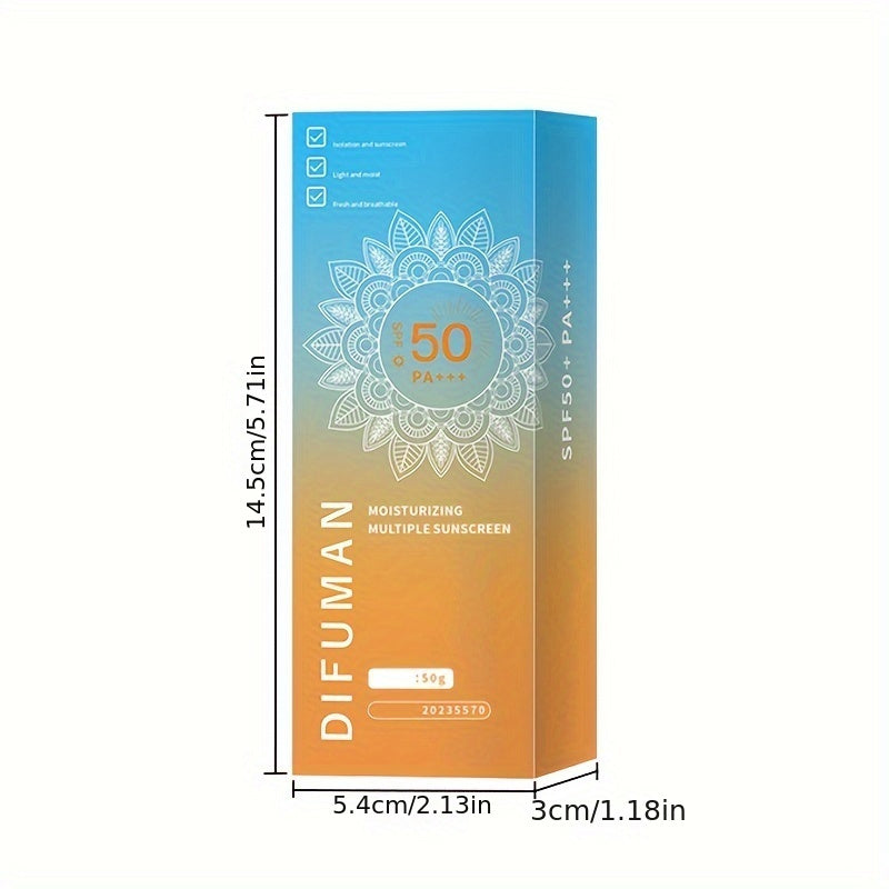 Unisex Sensitive Skin Sunscreen SPF 50+ PA+++ 2x50g Moisturizing Non-Greasy