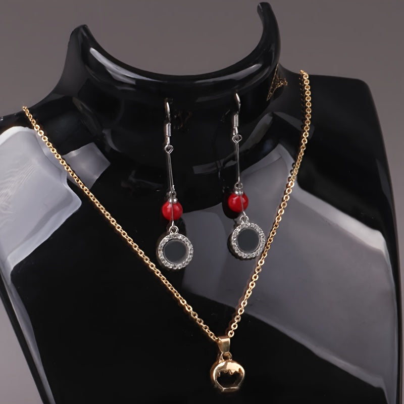 Soporte de exhibición de joyería con estante para collares y pendientes