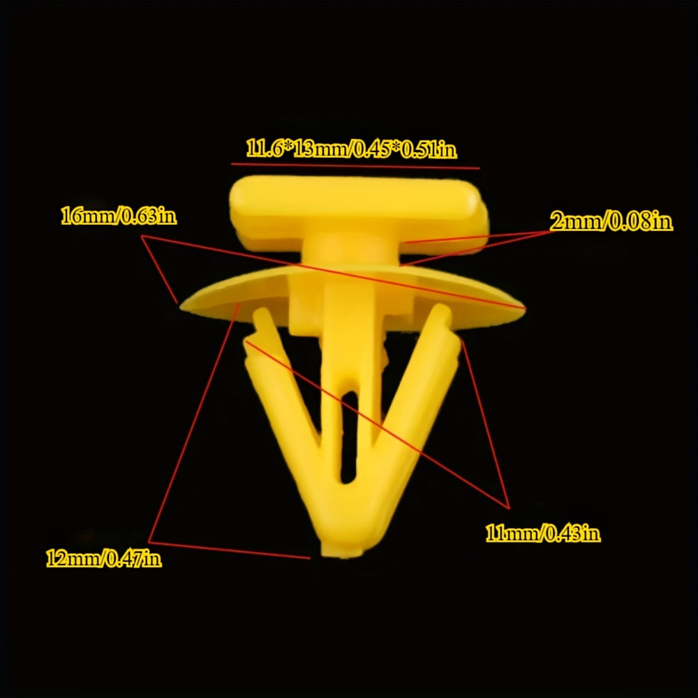 50 piezas de remaches de plástico para fijación de paneles de puertas de coche para vehículos modernos, agujeros de 11 mm