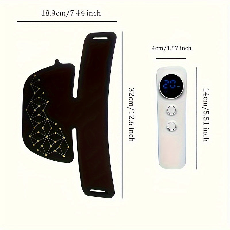 LED Neck Mask with Multi-Color Light Therapy Rechargeable Battery